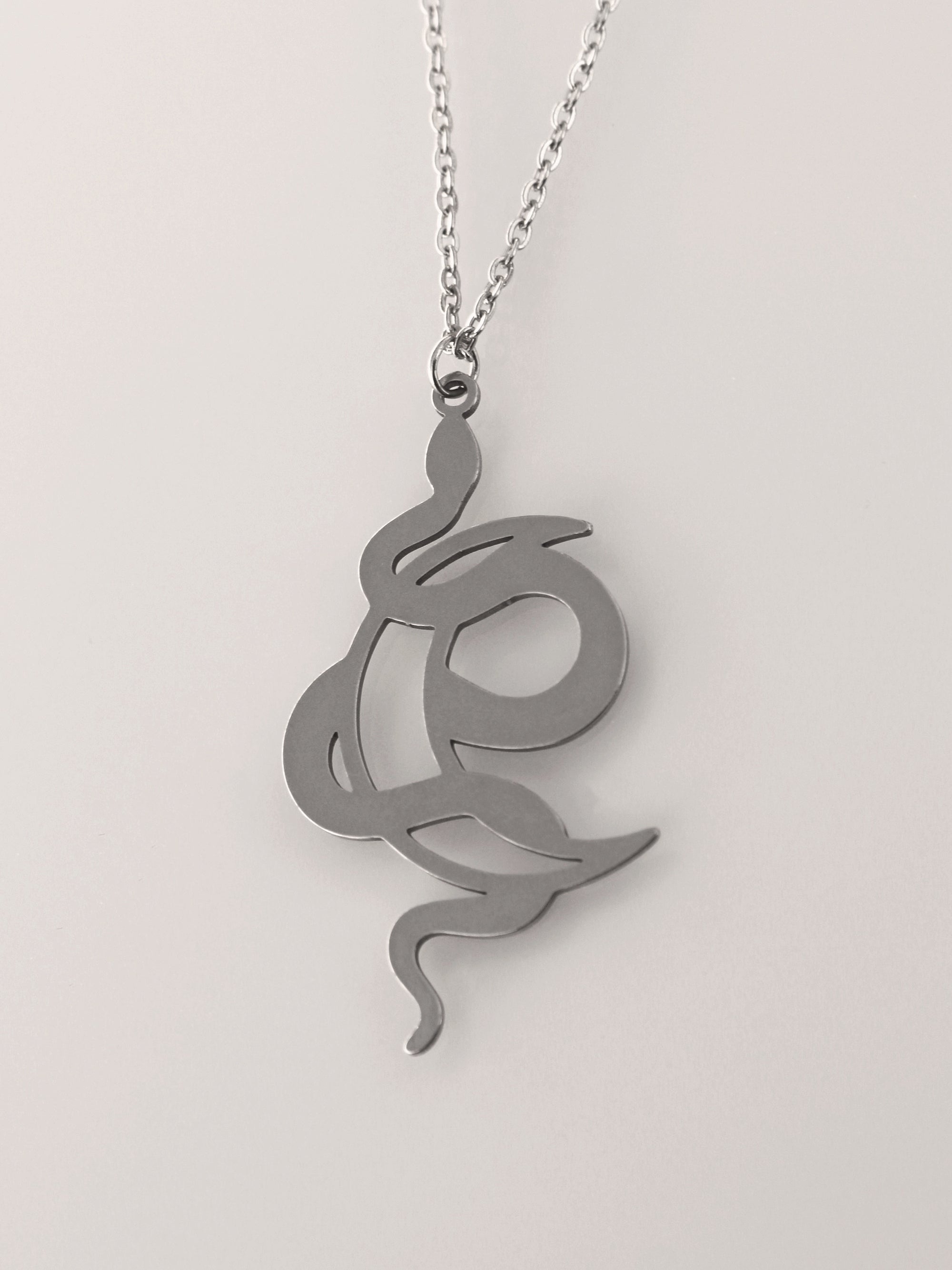 Crescent Moon Snake Necklace