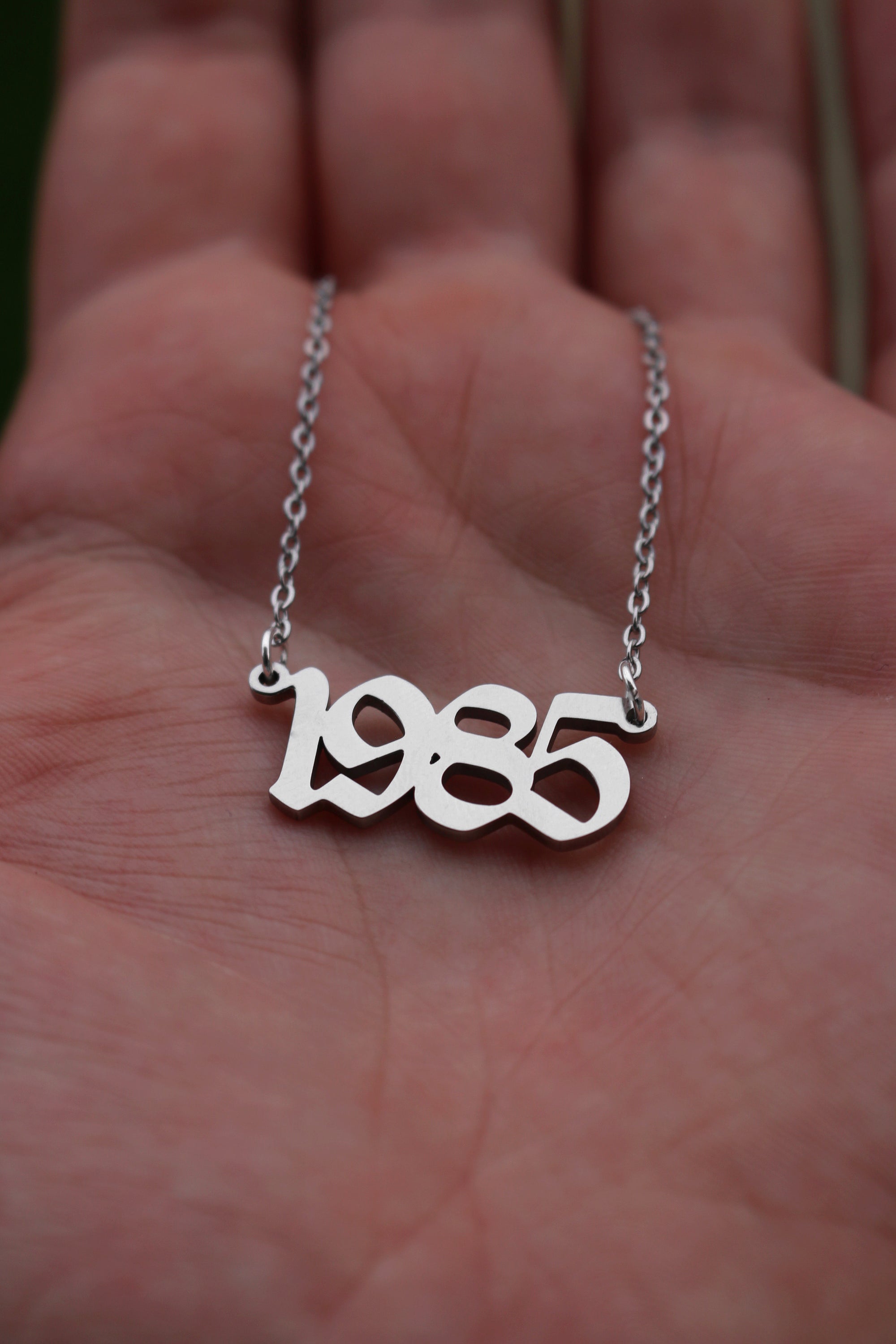 Birth Year Necklace - Silver