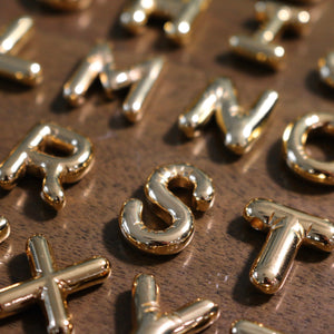 Balloon Letter Necklace | Monogram Necklace | Bubble Initial | Gold Letter Necklace | Summer Necklace | Puffy Letter Necklace | For Her