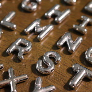 Balloon Letter Necklace | Monogram Necklace | Bubble Initial | Silver Letter Necklace | Summer Necklace | Puffy Letter Necklace | For Her