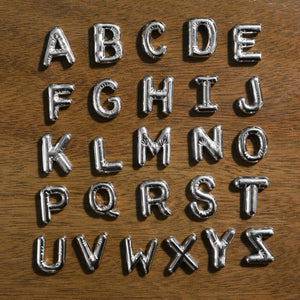 Balloon Letter Necklace | Monogram Necklace | Bubble Initial | Silver Letter Necklace | Summer Necklace | Puffy Letter Necklace | For Her