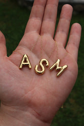 Balloon Letter Necklace | Monogram Necklace | Bubble Initial | Gold Letter Necklace | Summer Necklace | Puffy Letter Necklace | For Her