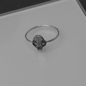 Feline Skull Ring | Cat Skull Ring | Gothic Horror Jewelry | Goth Occult Best Friend Birthday Gift | Halloween Jewelry | Emo Punk Jewelry