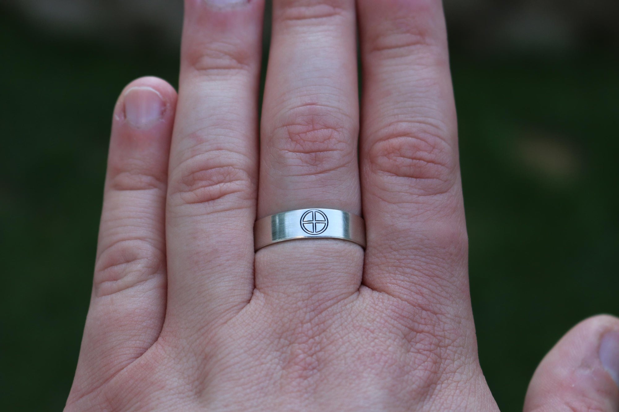 Earth Alchemy Symbol Ring | Earth Element | Grounding Jewelry | Elemental Sigil Ring | Esoteric Gift | Minimalist Spiritual Protection