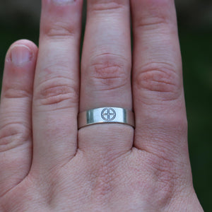 Earth Alchemy Symbol Ring | Earth Element | Grounding Jewelry | Elemental Sigil Ring | Esoteric Gift | Minimalist Spiritual Protection