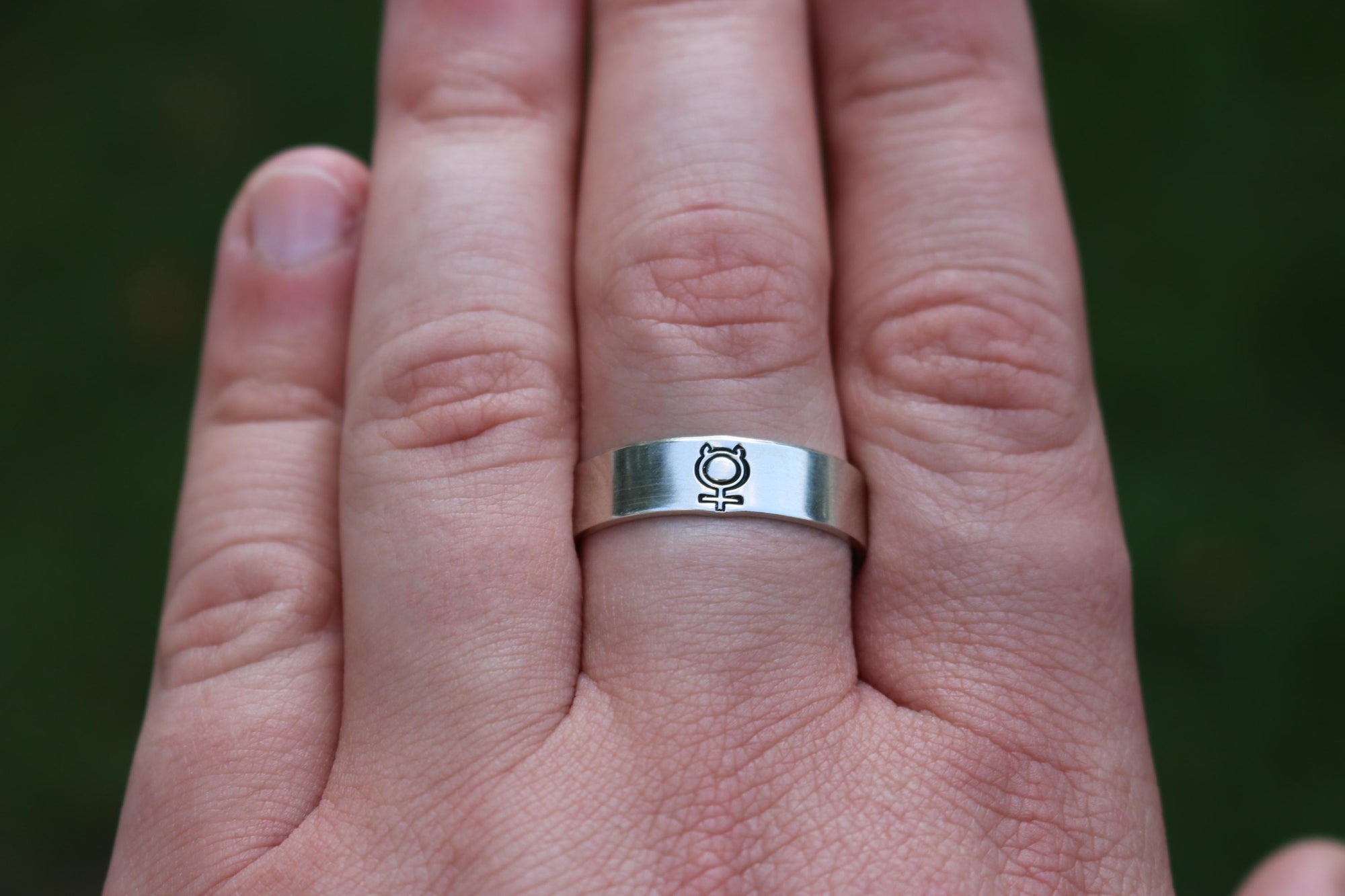 Mercury Alchemy Symbol Ring | Wisdom Eloquence Symbol | Mental Clarity | Symbol for Communication, Wit, Adaptability | Logic Alchemy Ring