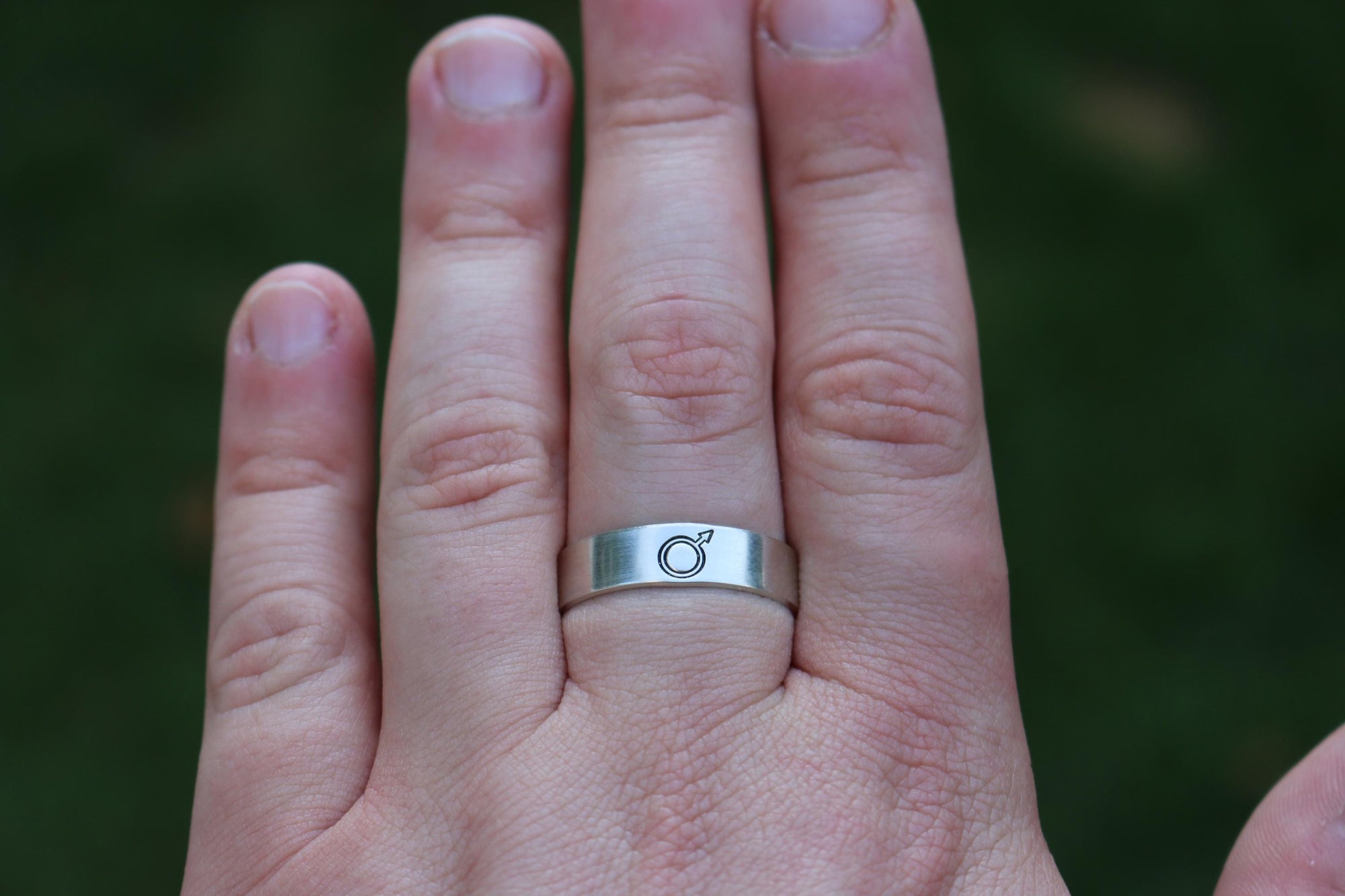 Mars Alchemy Symbol Ring | Strength Courage Jewelry | Warrior Energy Symbol | Drive, Action & Protection Jewelry Gift | Willpower Vitality