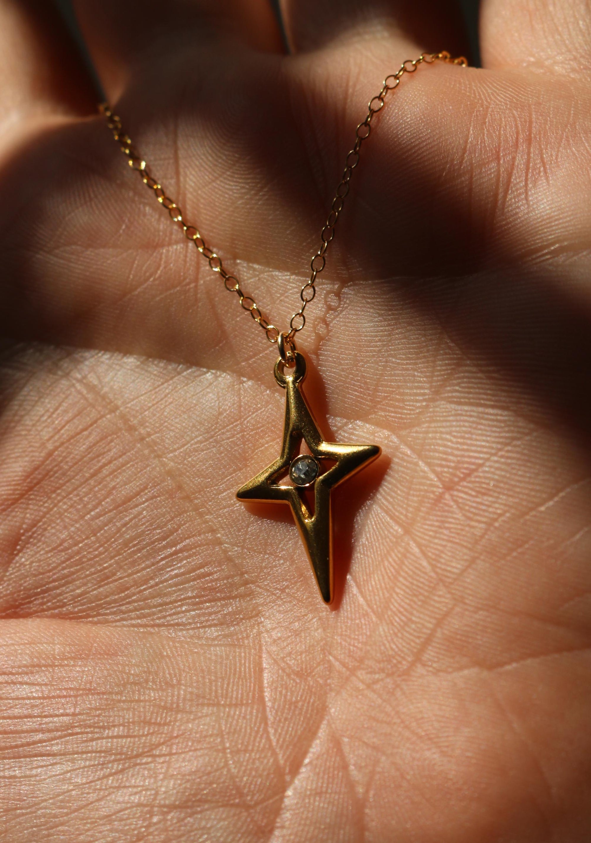 Gold Starburst Necklace | Dainty North Star Pendant | Celestial Compass Charm | Sparkle Gift | Everyday Jewelry | Celestial Sparkle