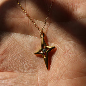 Gold Starburst Necklace | Dainty North Star Pendant | Celestial Compass Charm | Sparkle Gift | Everyday Jewelry | Celestial Sparkle