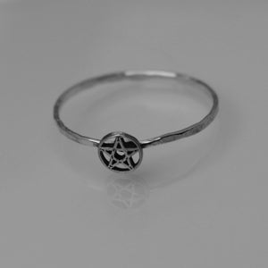 Dainty Pentacle Ring | Best Friend Birthday Gift | Halloween Ring | Mystic Pagan Jewelry | Wiccan Ring | Witchcore Jewelry
