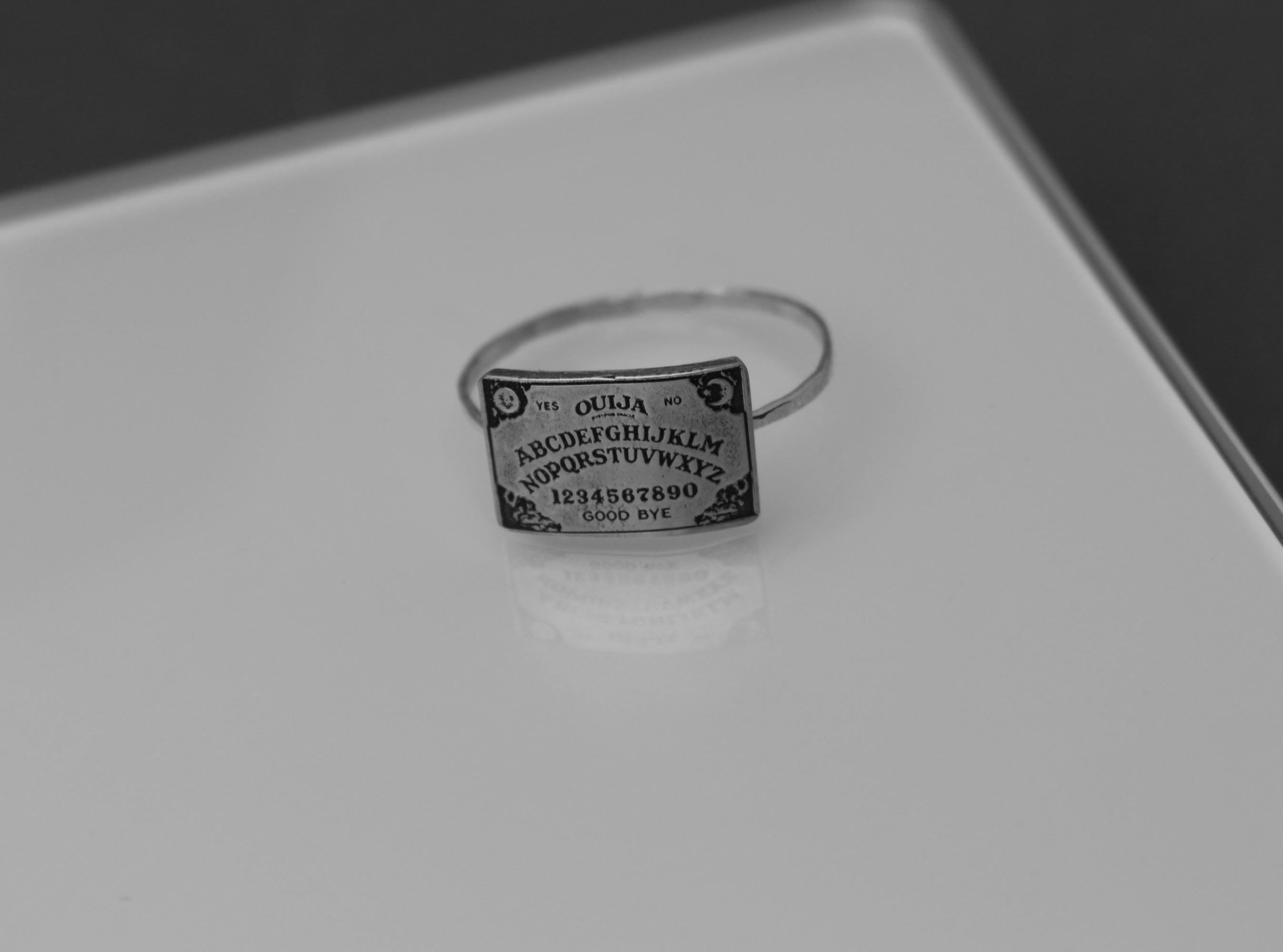 Ouija Board Ring | Talking Spirit Board | Ouija Jewelry | Witchcraft Occult | Mystic Pagan Jewelry | Wiccan Ring | Witchcore Jewelry