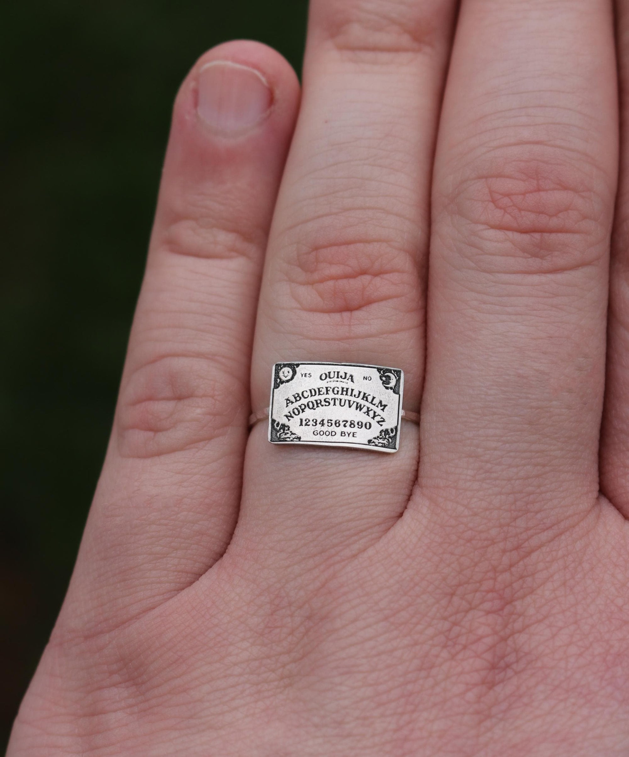 Ouija Board Ring | Talking Spirit Board | Ouija Jewelry | Witchcraft Occult | Mystic Pagan Jewelry | Wiccan Ring | Witchcore Jewelry