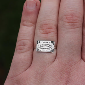 Ouija Board Ring | Talking Spirit Board | Ouija Jewelry | Witchcraft Occult | Mystic Pagan Jewelry | Wiccan Ring | Witchcore Jewelry
