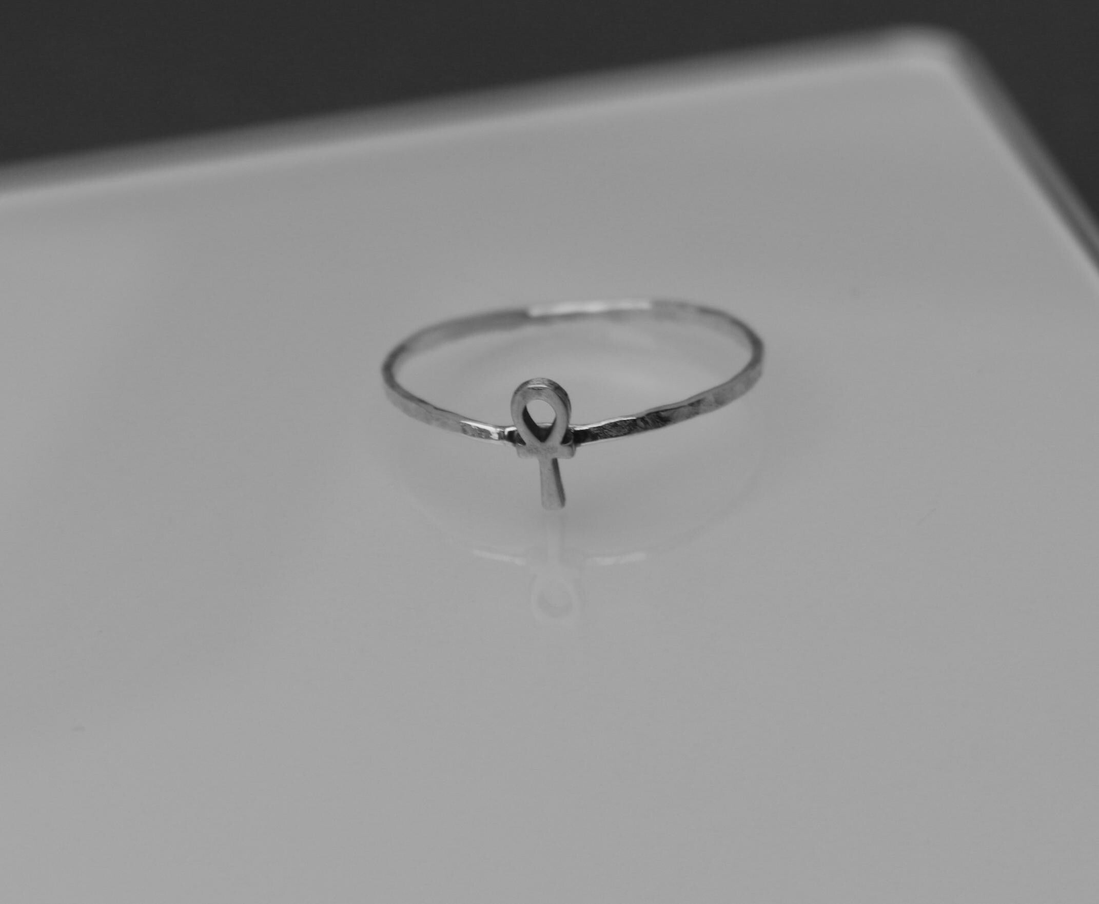 Dainty Ankh Ring | Best Friend Birthday Gift | Egyptian Ankh | Power of Life Symbol | Protection Ankh Jewelry | Mystic Pagan Talisman