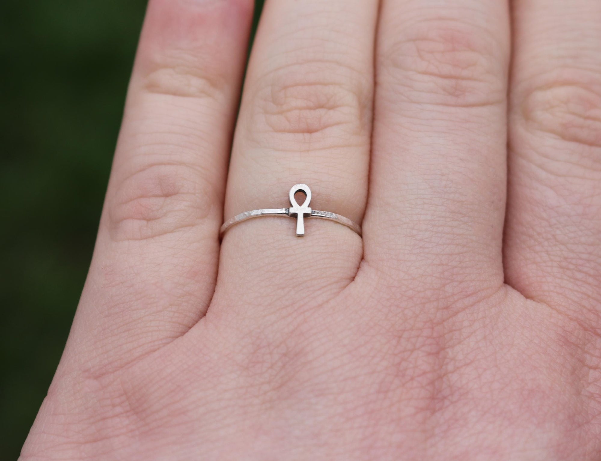 Dainty Ankh Ring | Best Friend Birthday Gift | Egyptian Ankh | Power of Life Symbol | Protection Ankh Jewelry | Mystic Pagan Talisman