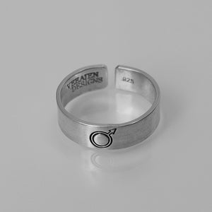 Mars Alchemy Symbol Ring | Strength Courage Jewelry | Warrior Energy Symbol | Drive, Action & Protection Jewelry Gift | Willpower Vitality
