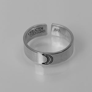 Moon Alchemy Symbol Ring | Moon Phase Ring | Alchemy Symbol for Intuition, Dreams, Cycles | Esoteric Lunar Goddess Jewelry | Celestial Ring