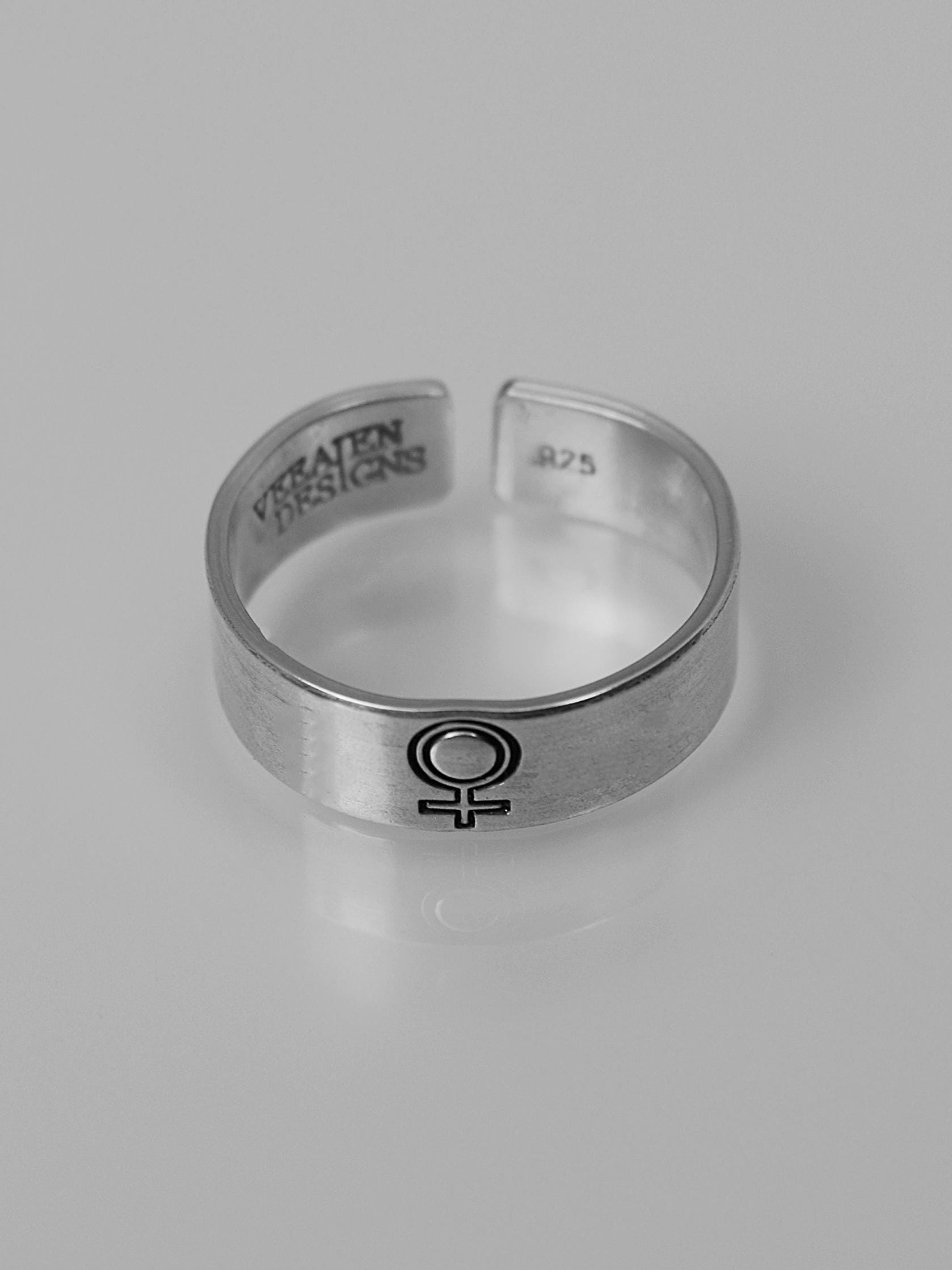 Venus Alchemy Symbol Ring | Love Harmony Jewelry | Beauty Attraction Gift | Self Love Beauty and Artistry Ring | Esoteric Cosmic Jewelry