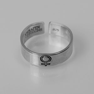 Venus Alchemy Symbol Ring | Love Harmony Jewelry | Beauty Attraction Gift | Self Love Beauty and Artistry Ring | Esoteric Cosmic Jewelry