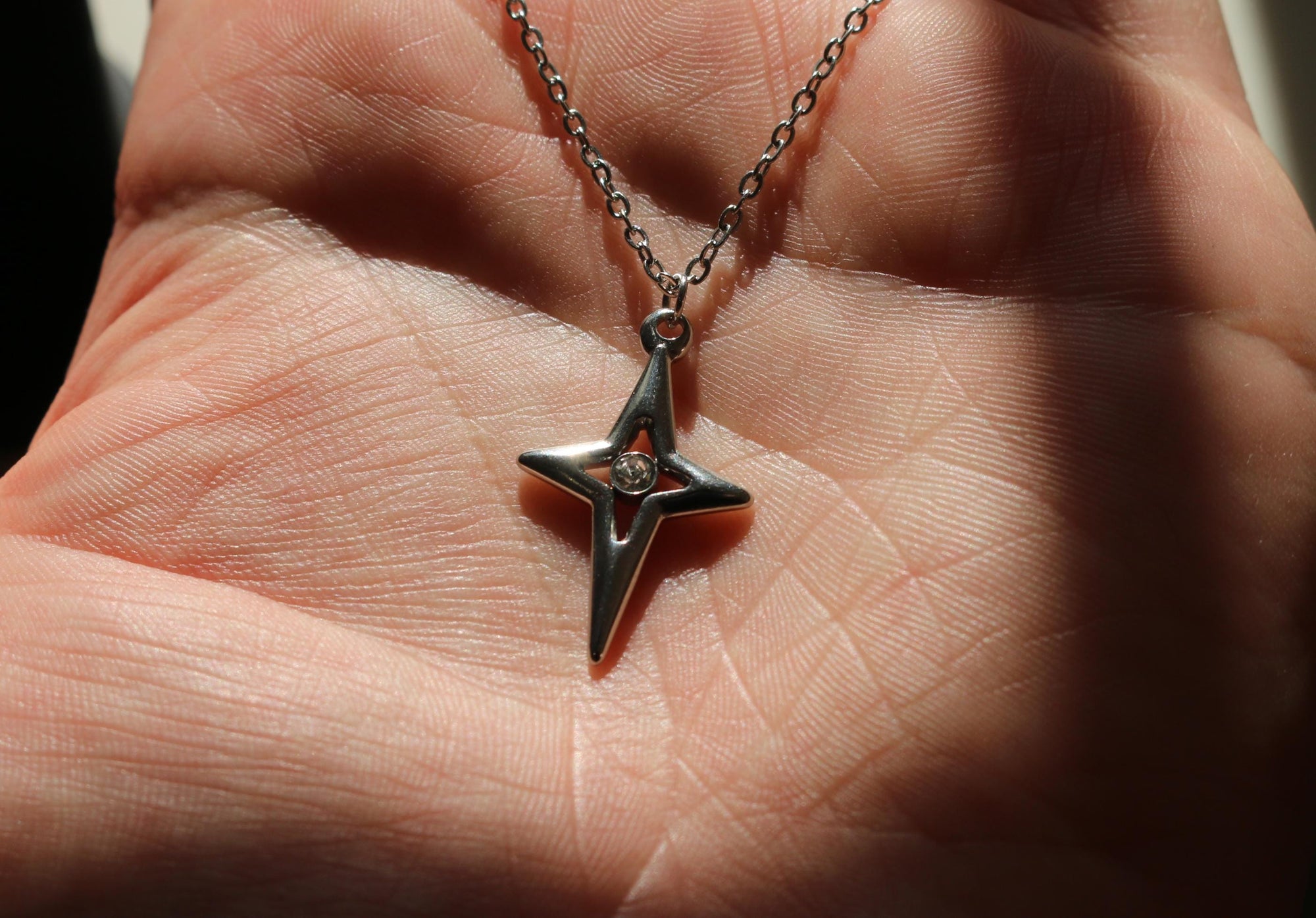 Silver Starburst Necklace | Dainty North Star Pendant | Celestial Compass Charm | Sparkle Gift | Everyday Jewelry | Celestial Sparkle