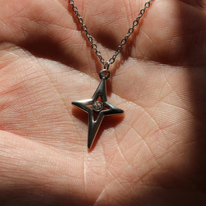 Silver Starburst Necklace | Dainty North Star Pendant | Celestial Compass Charm | Sparkle Gift | Everyday Jewelry | Celestial Sparkle