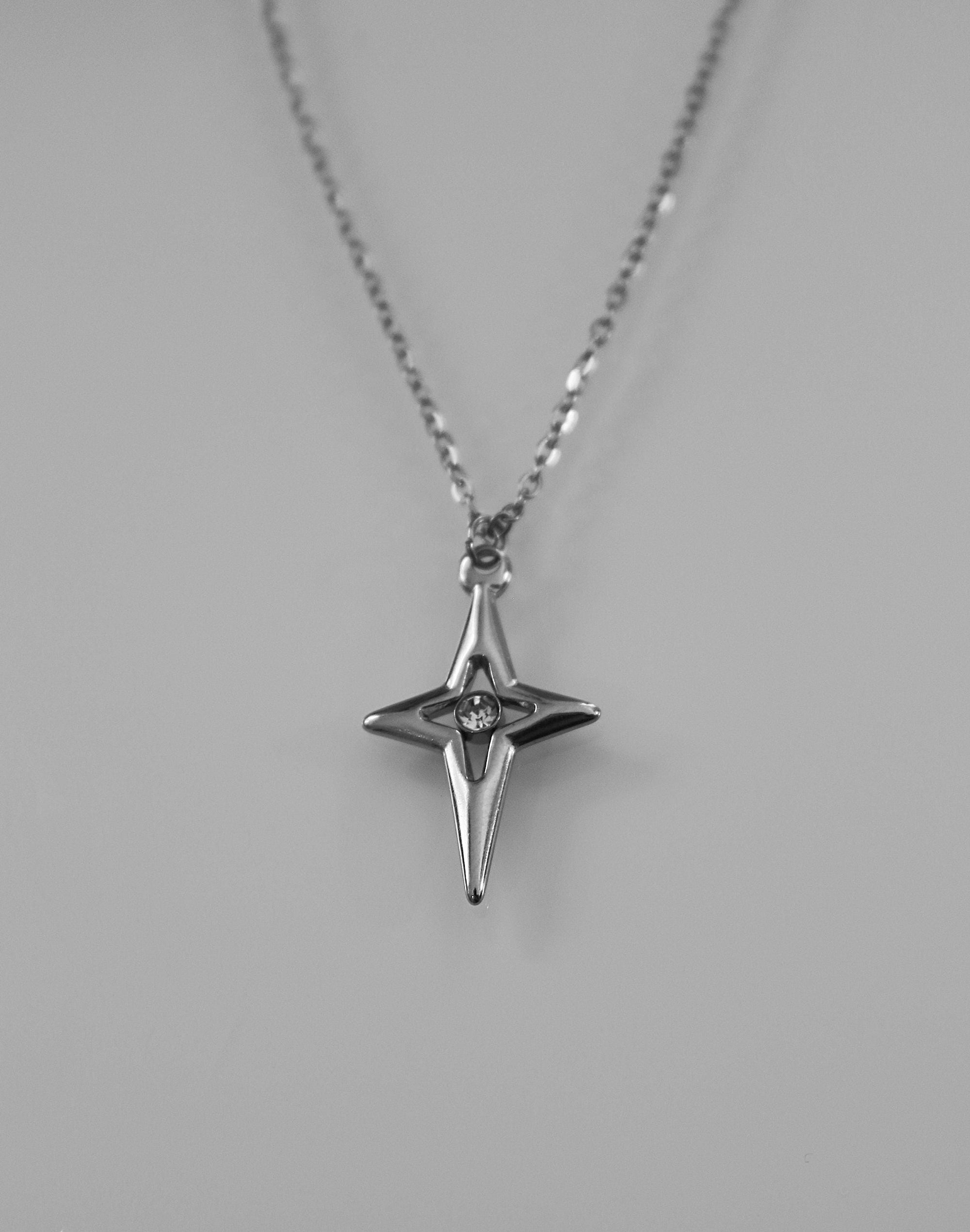 Silver Starburst Necklace | Dainty North Star Pendant | Celestial Compass Charm | Sparkle Gift | Everyday Jewelry | Celestial Sparkle