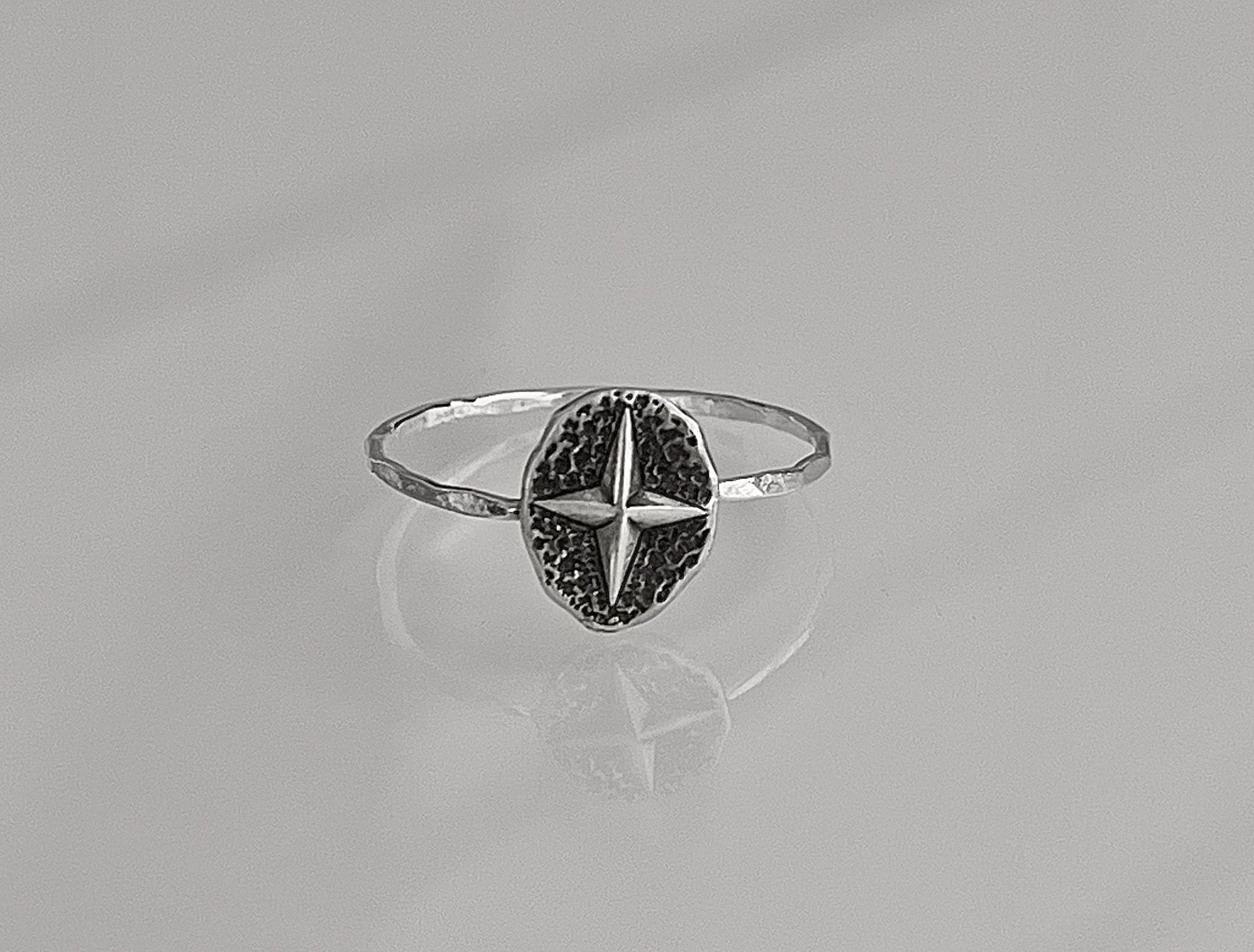 North Star Ring | Celestial Star Stacking Ring | Dainty Polaris Jewelry | Guiding Star Gift for Her | Minimalist & Witchy Style Ring