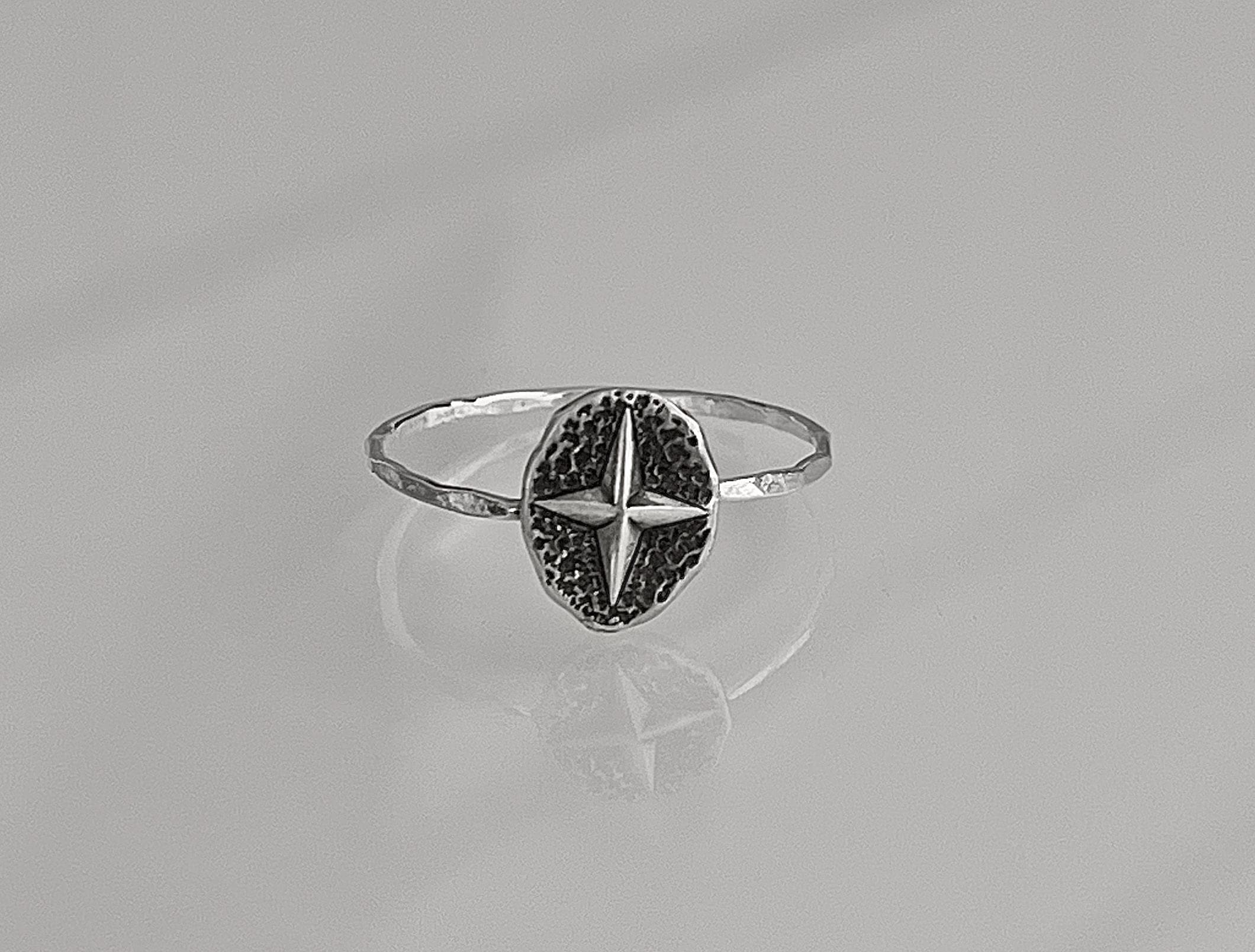 North Star Ring | Celestial Star Stacking Ring | Dainty Polaris Jewelry | Guiding Star Gift for Her | Minimalist & Witchy Style Ring