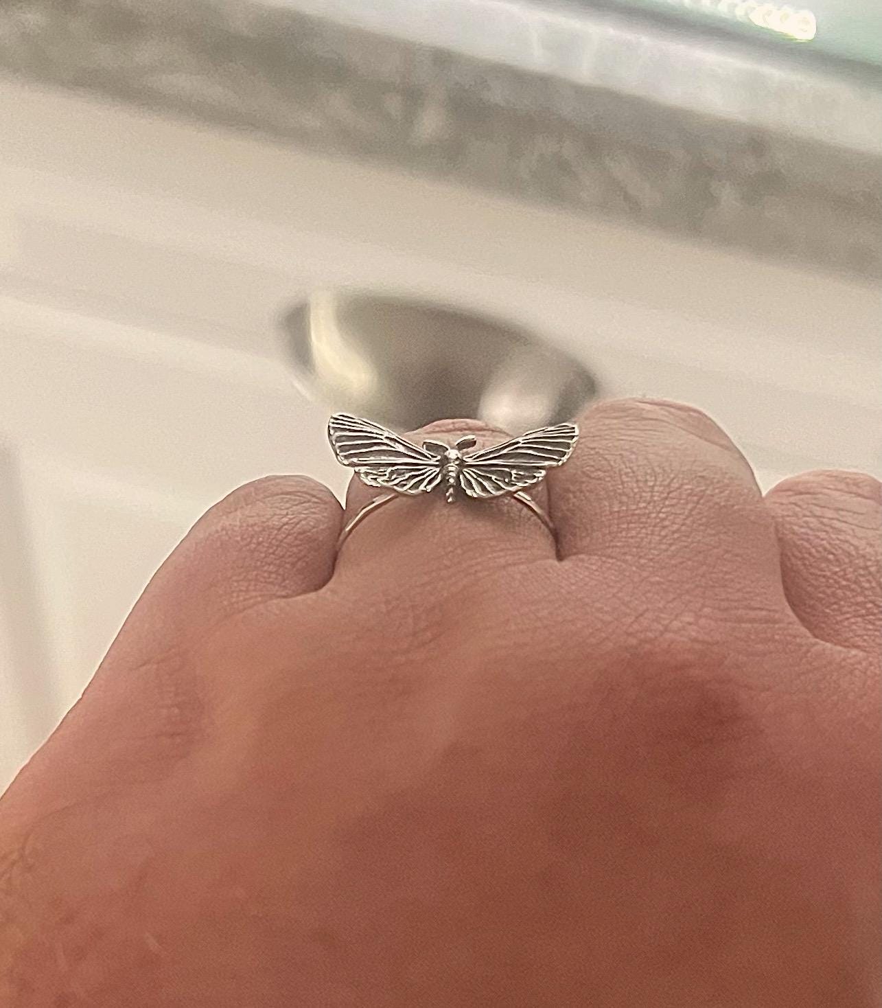 Butterfly Statement Ring | Large Butterfly Jewelry | Intricate Detail Ring | Whimsical Cottagecore Gift for Her | Bold Unique Insect Jewelry