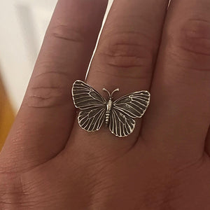 Butterfly Statement Ring | Large Butterfly Jewelry | Intricate Detail Ring | Whimsical Cottagecore Gift for Her | Bold Unique Insect Jewelry