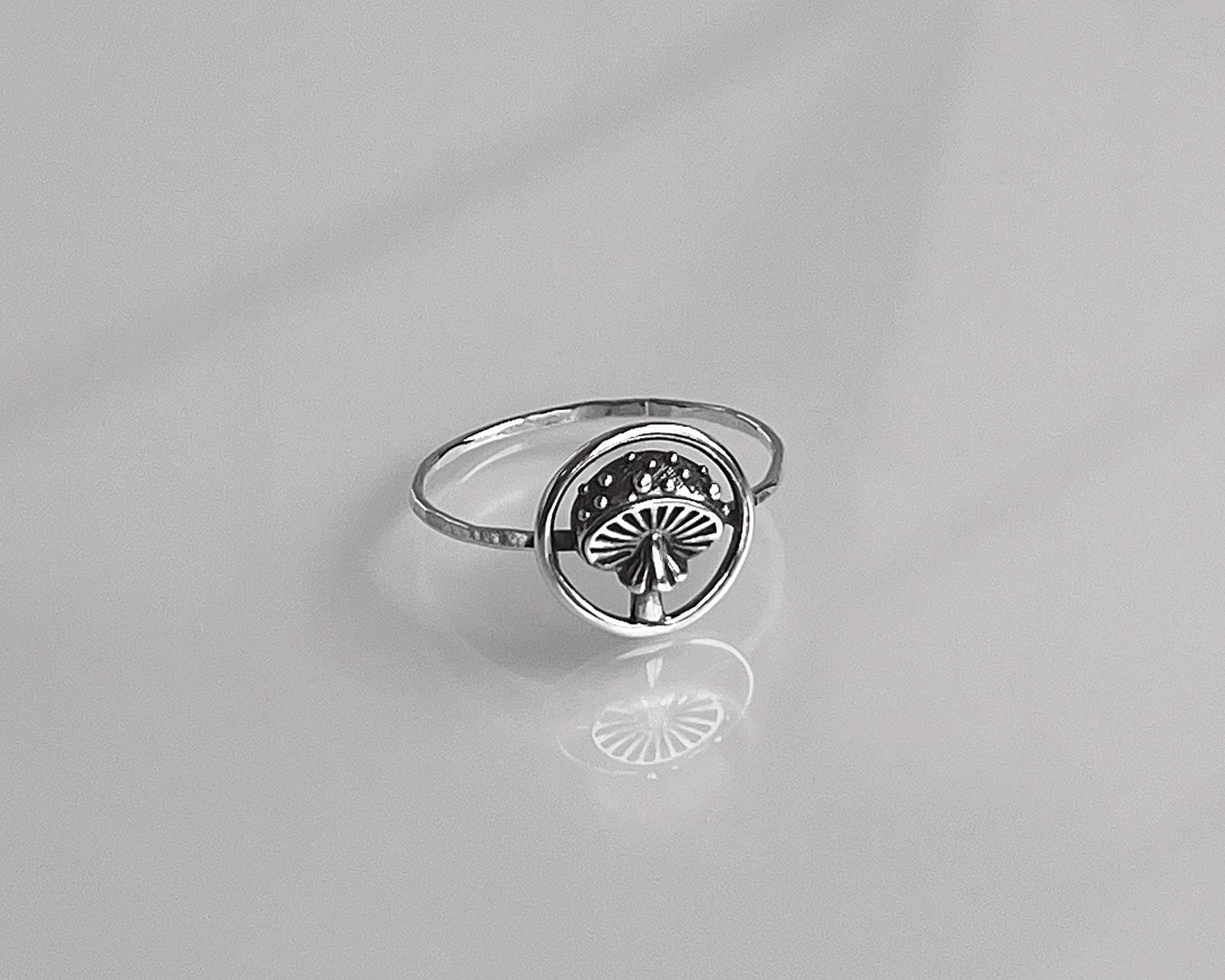 Agaric Mushroom Ring | Nature Inspired Forest Jewelry | Fungi Ring for Foragers, Gardeners & Cottagecore Lovers | Woodland Style Ring