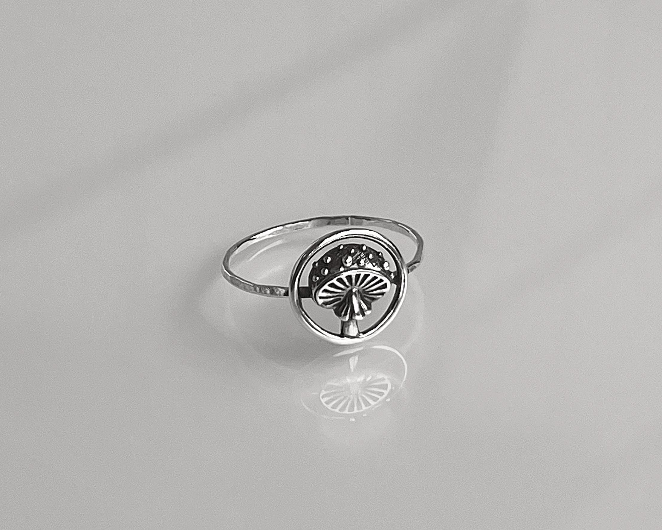 Agaric Mushroom Ring | Nature Inspired Forest Jewelry | Fungi Ring for Foragers, Gardeners & Cottagecore Lovers | Woodland Style Ring
