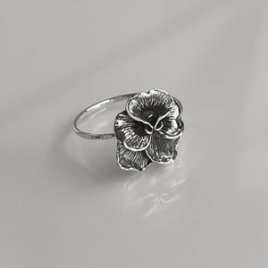 Pansy Statement Ring | Large Floral Nature Inspired Jewelry | Bold Cottagecore Ring for Gardeners & Flower Lovers | Unique Springtime Gift