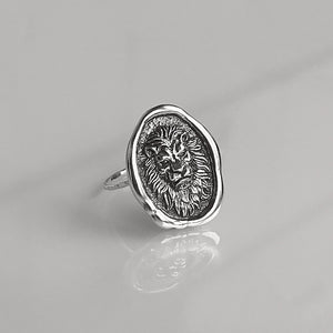Lion Head Statement Ring | Bold King of the Jungle Jewelry | Unique Animal Ring for Zodiac Leo & Power Lovers | Fearless Warrior Style Gift
