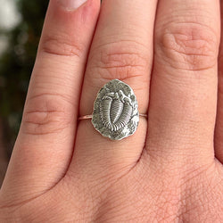 Trilobite Statement Ring | Bold Fossil Prehistoric Jewelry | Large Paleontology Ring for Geology & Science Lovers | Unique Extinct Creature