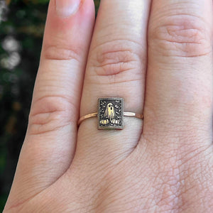 Gold Vintage Halloween Ring | Cute Ghost Ring | Retro Halloween Jewelry Gift | Pumpkin Ring | Nostalgic Halloween | Trendy Halloween