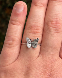 Butterfly Ring | Dainty Butterfly Jewelry | Minimalist Delicate Nature Ring | Whimsical Cottagecore Gift for Her | Symbol of Transformation