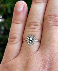 Sun Coin Ring | Dainty Celestial Stacking Ring | Minimalist Sun Ray Jewelry | Mystic Sun Goddess Gift for Her | Bohemian & Boho Chic Ring