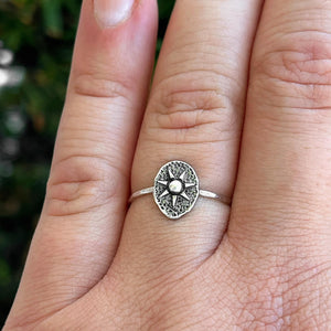 Sun Coin Ring | Dainty Celestial Stacking Ring | Minimalist Sun Ray Jewelry | Mystic Sun Goddess Gift for Her | Bohemian & Boho Chic Ring