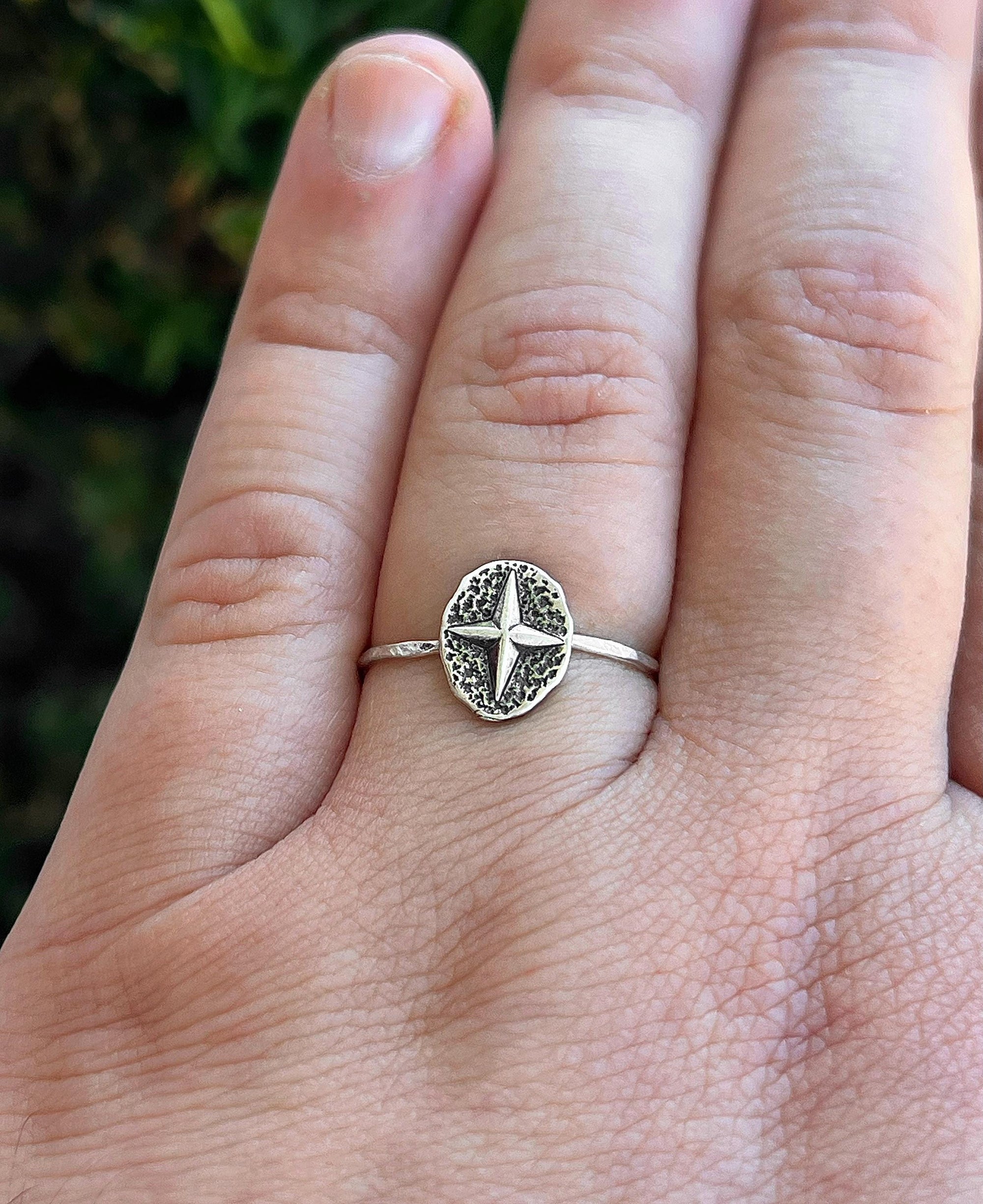 North Star Ring | Celestial Star Stacking Ring | Dainty Polaris Jewelry | Guiding Star Gift for Her | Minimalist & Witchy Style Ring