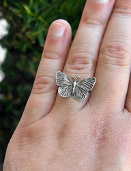 Butterfly Statement Ring | Large Butterfly Jewelry | Intricate Detail Ring | Whimsical Cottagecore Gift for Her | Bold Unique Insect Jewelry