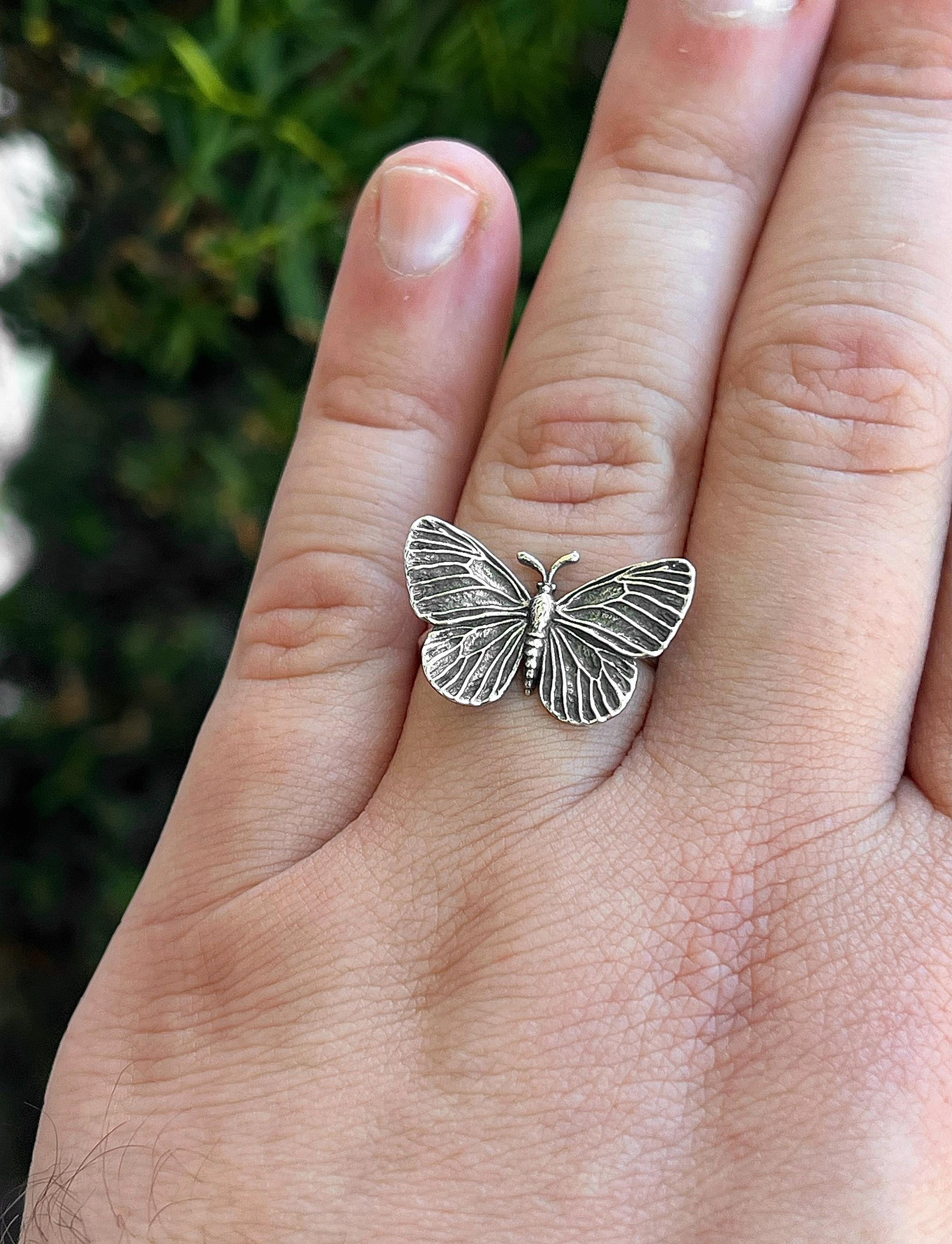 Butterfly Statement Ring | Large Butterfly Jewelry | Intricate Detail Ring | Whimsical Cottagecore Gift for Her | Bold Unique Insect Jewelry