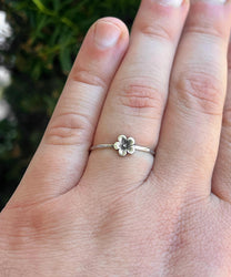 Cherry Blossom Ring | Dainty Floral Stacking Ring | Japanese Sakura Jewelry for Spring & Nature Lovers | Minimalist Flower Gift