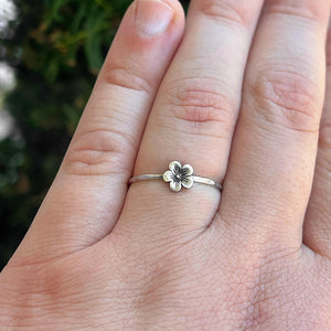 Cherry Blossom Ring | Dainty Floral Stacking Ring | Japanese Sakura Jewelry for Spring & Nature Lovers | Minimalist Flower Gift