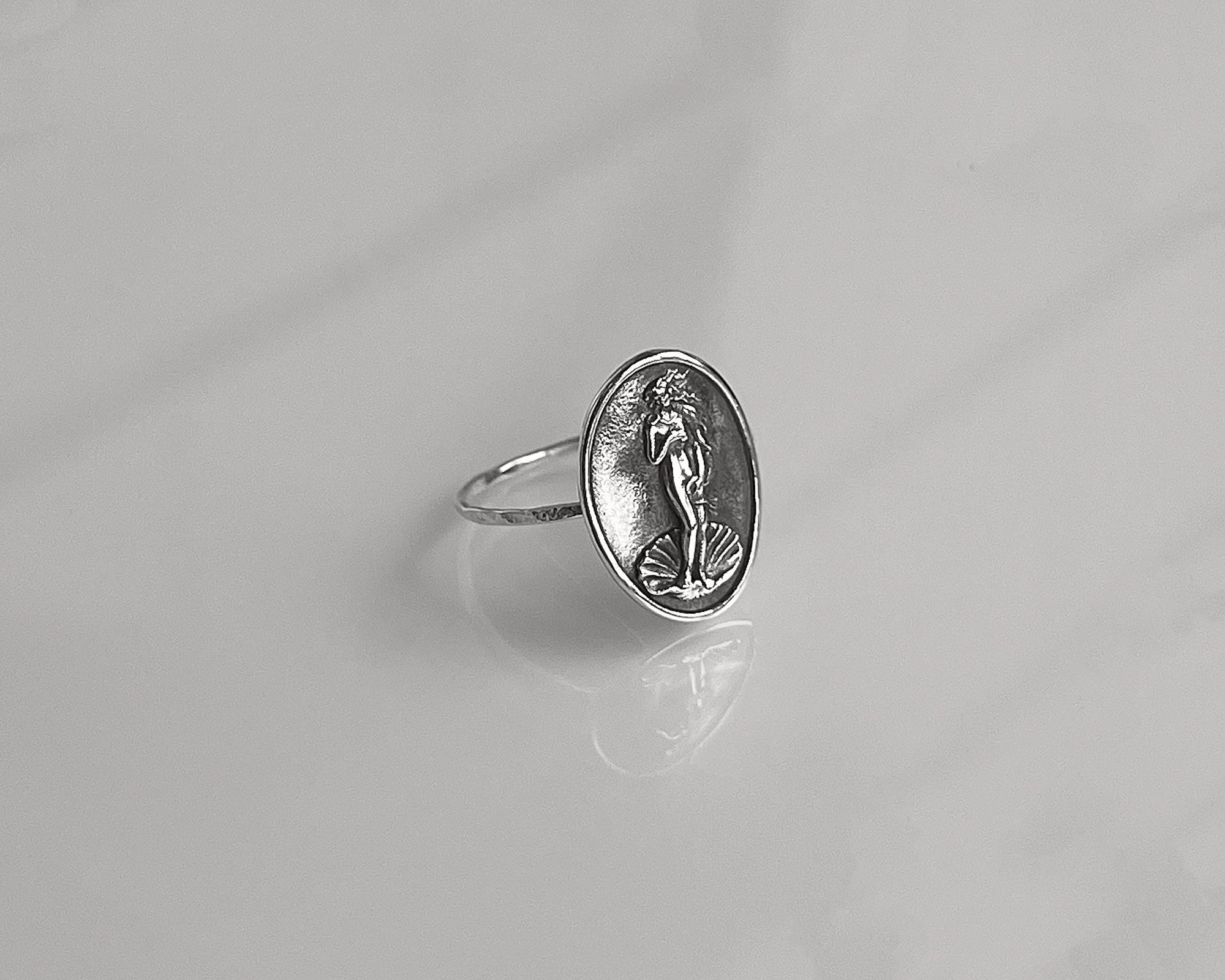 Birth of Venus Statement Ring | Renaissance Art Jewelry | Goddess Aphrodite Gift for History Art Lovers | Botticelli Painting Inspired Ring