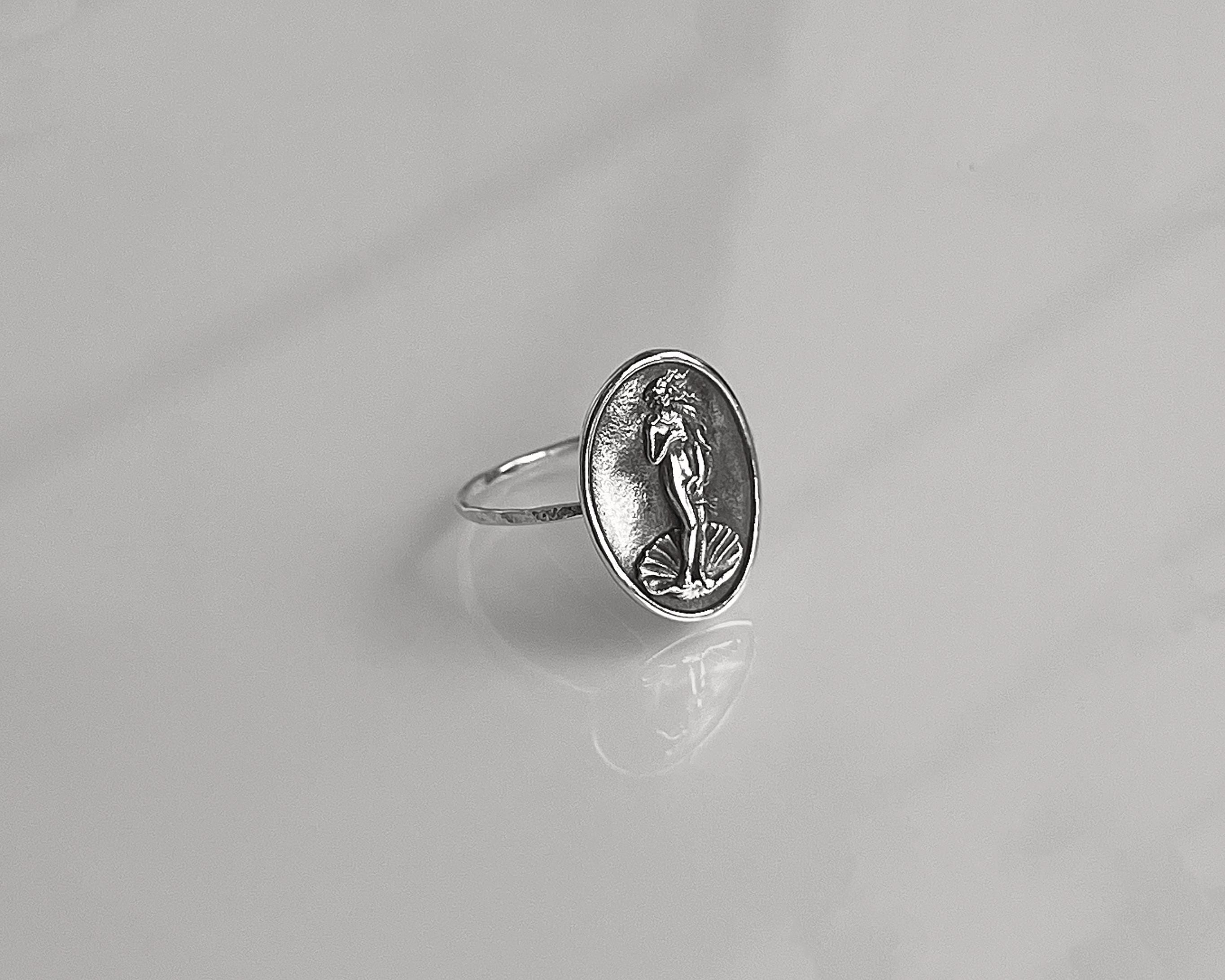 Birth of Venus Statement Ring | Renaissance Art Jewelry | Goddess Aphrodite Gift for History Art Lovers | Botticelli Painting Inspired Ring