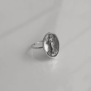 Birth of Venus Statement Ring | Renaissance Art Jewelry | Goddess Aphrodite Gift for History Art Lovers | Botticelli Painting Inspired Ring