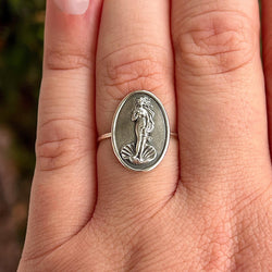 Birth of Venus Statement Ring | Renaissance Art Jewelry | Goddess Aphrodite Gift for History Art Lovers | Botticelli Painting Inspired Ring