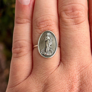 Birth of Venus Statement Ring | Renaissance Art Jewelry | Goddess Aphrodite Gift for History Art Lovers | Botticelli Painting Inspired Ring