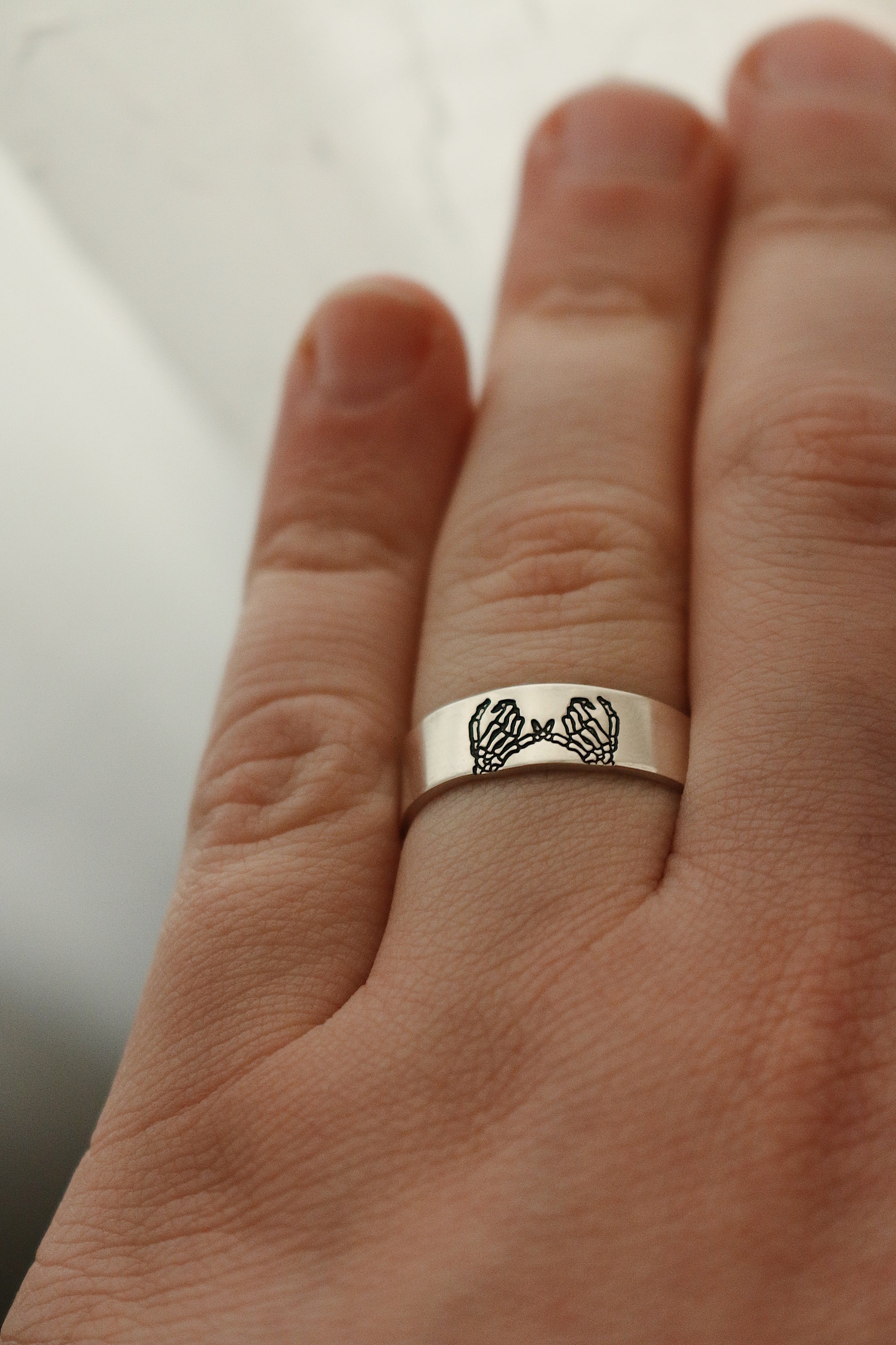 Double Skeleton Pinky Promise Ring